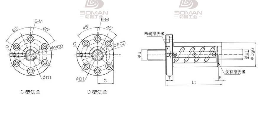 KURODA GR3208BT-DALR 黑田精工丝杆规格说明